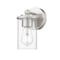 Z-Lite Thayer Vanity, 1-Light, 4.75 In.W x 5.75 In.L x 8.75 In.H, Brushed Nickel/Clear 742-1S-BN - alternate 1